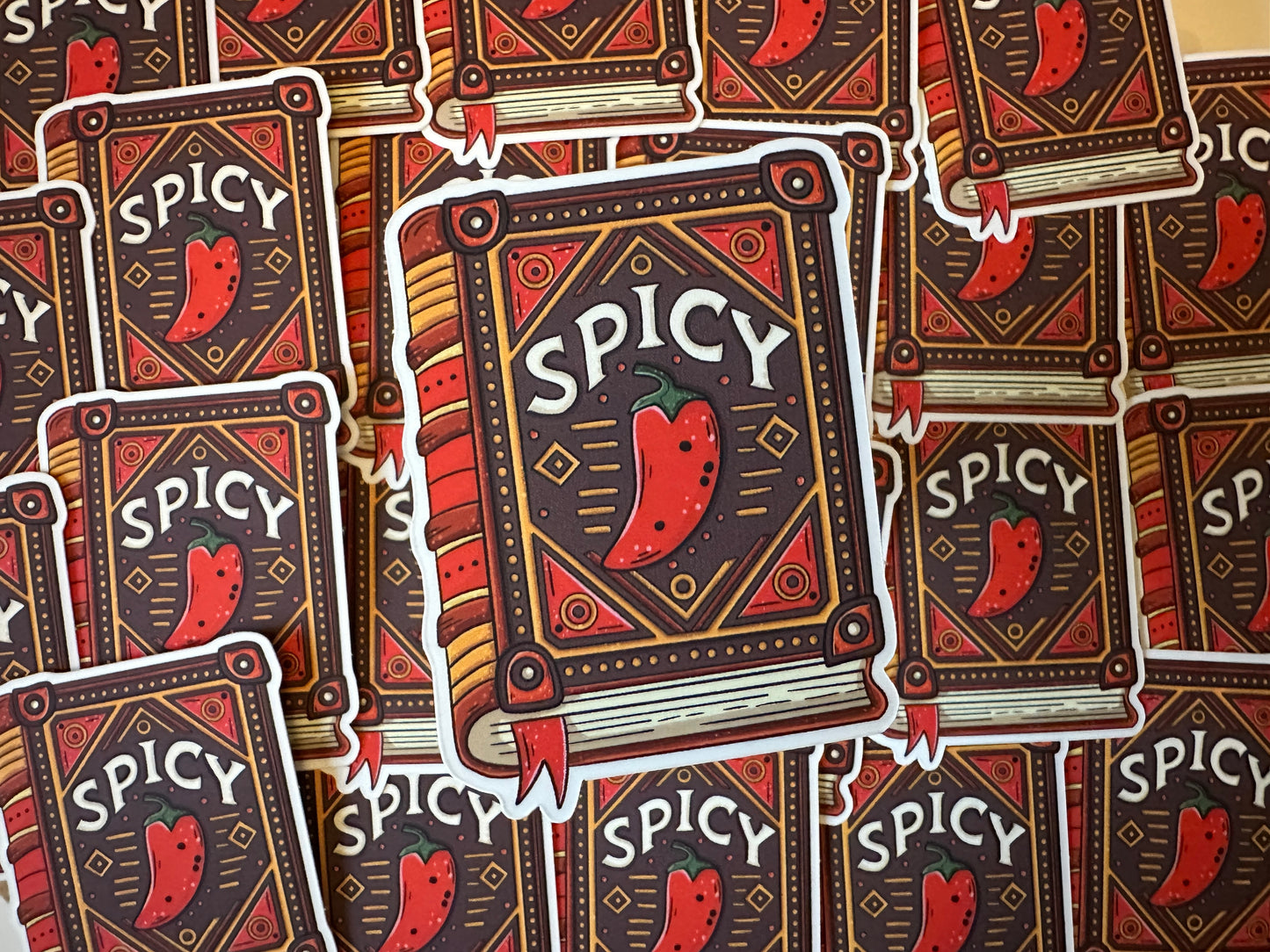 Autocollant Spicy Book Die Cut