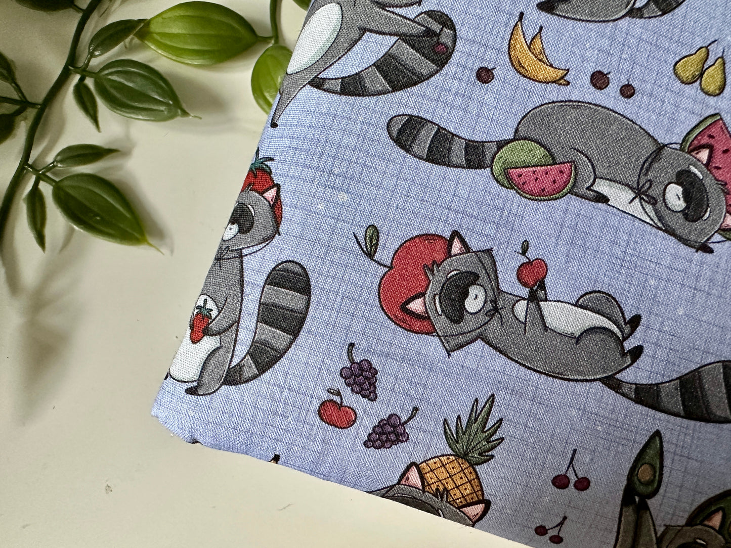 XL Raccoon in Fruit Hats Booksleeve (Own Design)