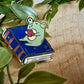Froggie on Book Broche en Émail