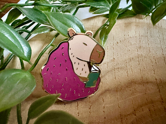 Cosy Capybara Enamel Pin