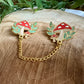 Champignons Enamel Collar Pin