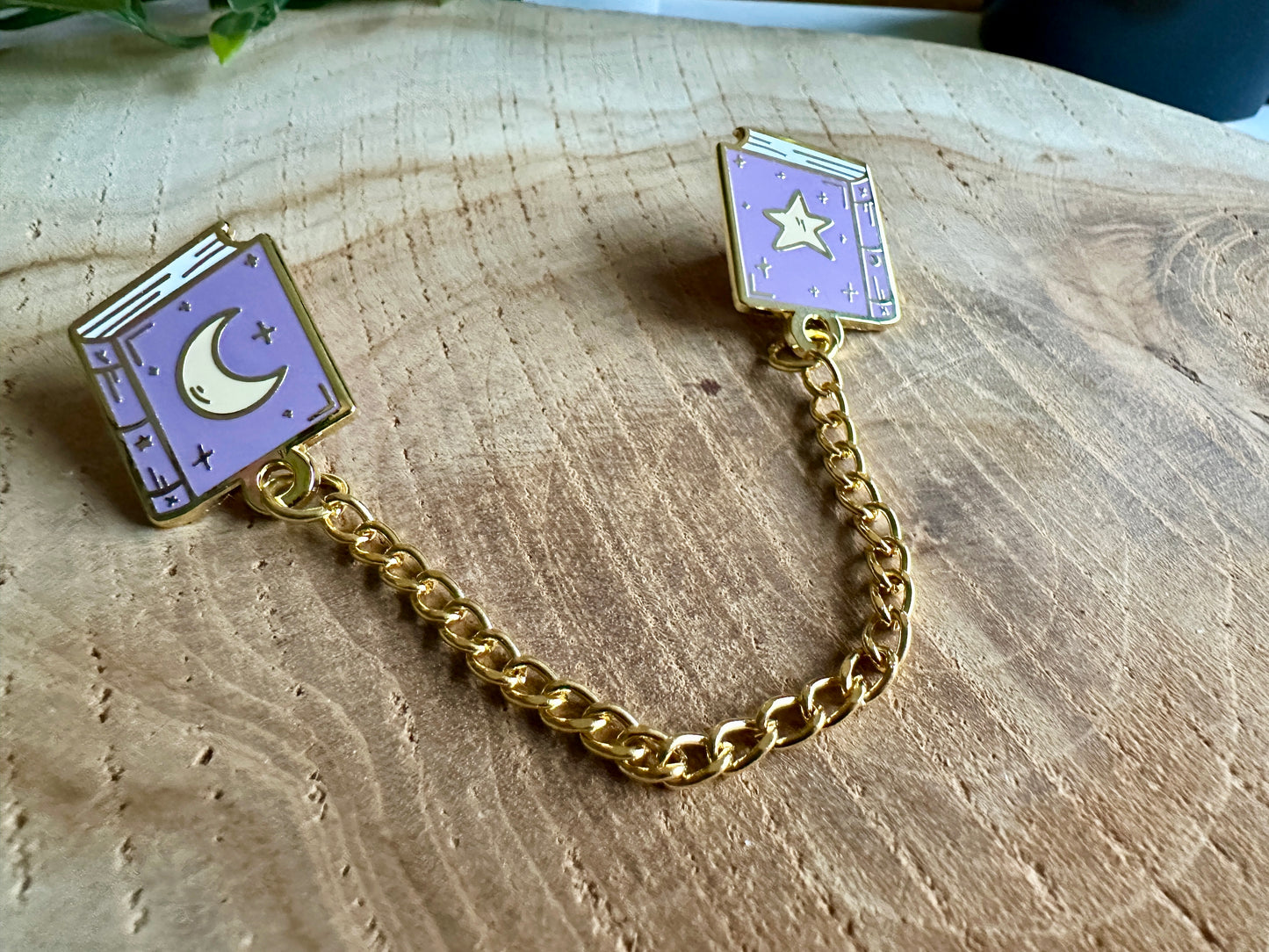 Magical Books Enamel Collar Pin