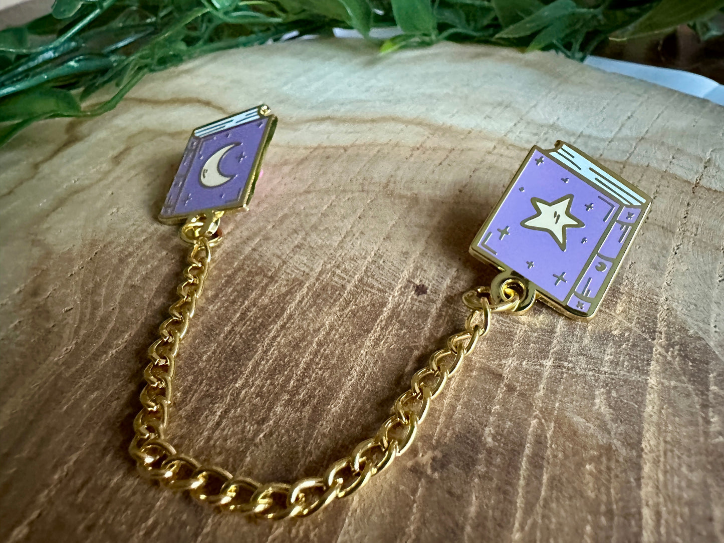 Magical Books Enamel Collar Pin