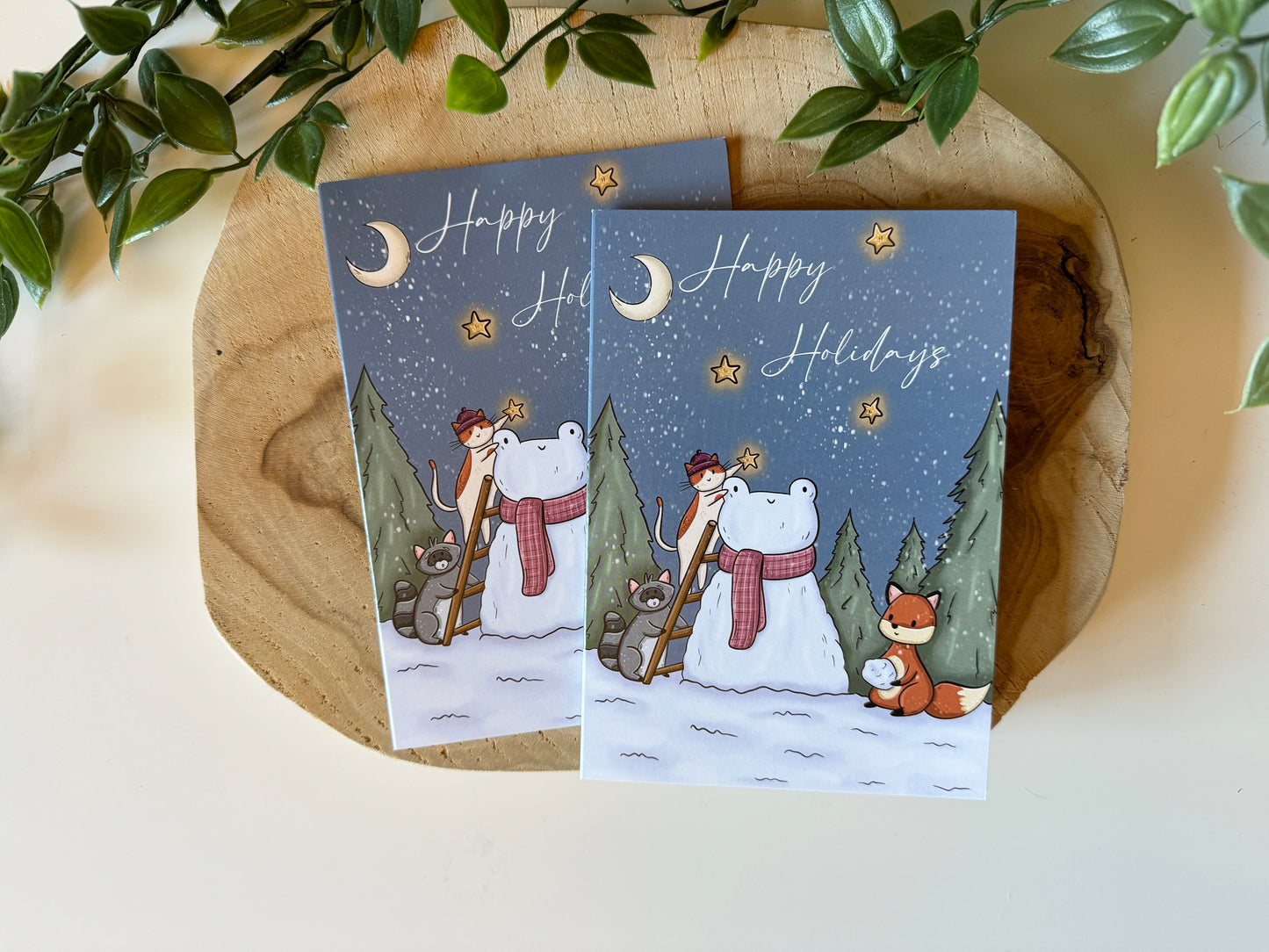 Snow Frog Christmas Card