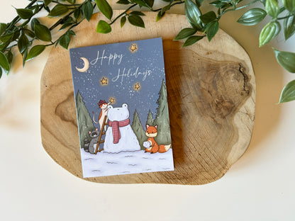 Snow Frog Christmas Card