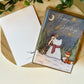Carte de Noël avec la grenouille des neiges