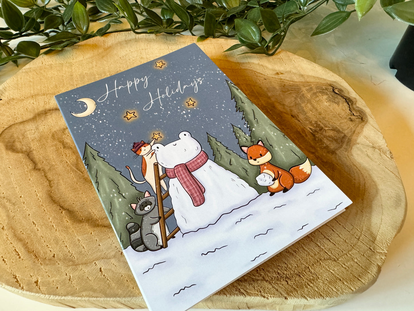 Snow Frog Christmas Card