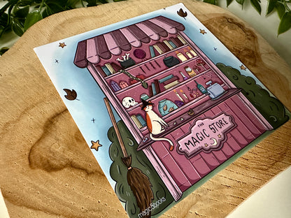 Cat's Magic Store Postcard