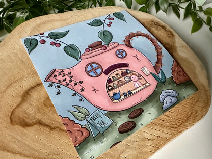 Axolotl's Tea Store Postcard