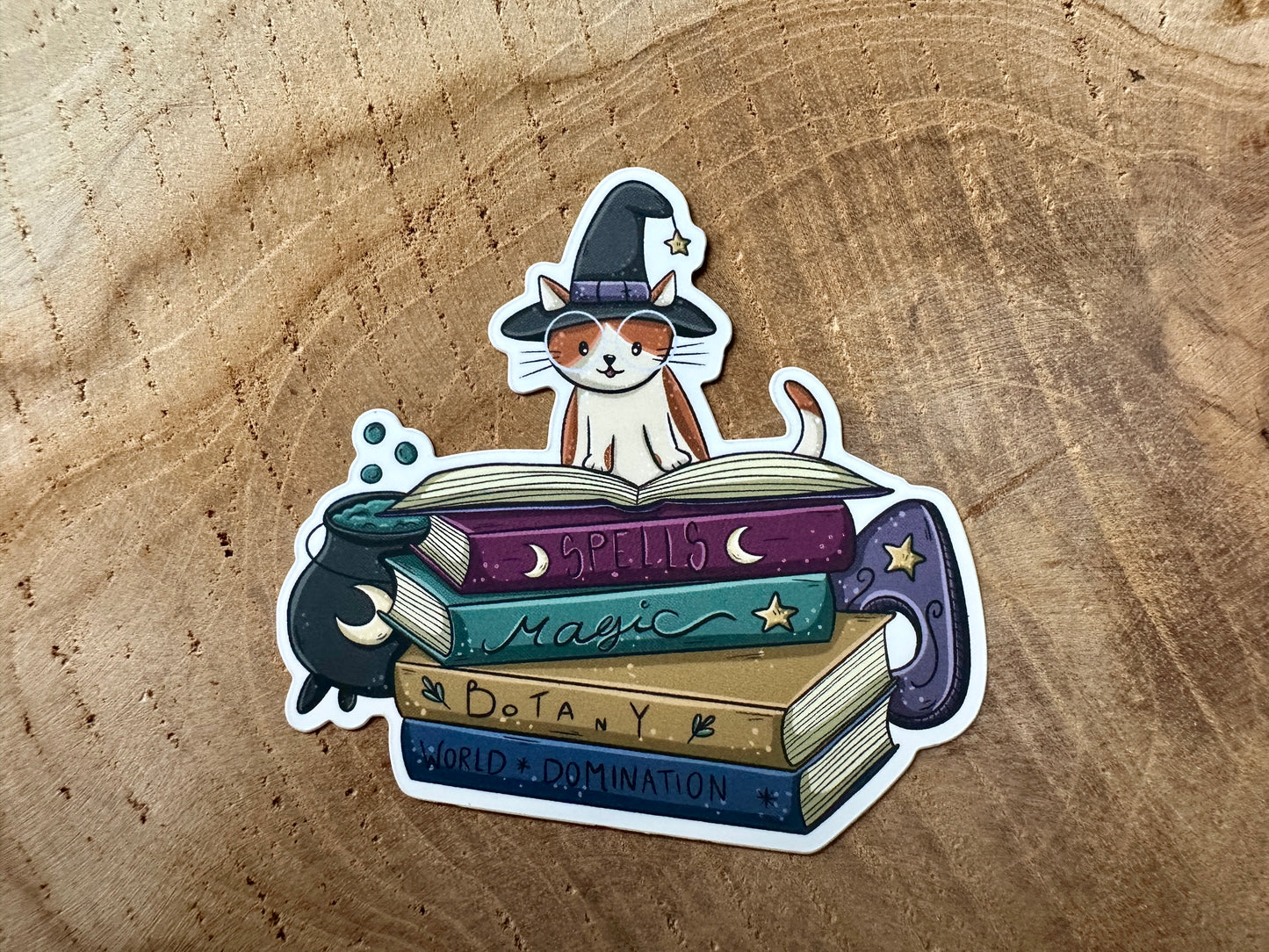 Witch Cat Die Cut Sticker