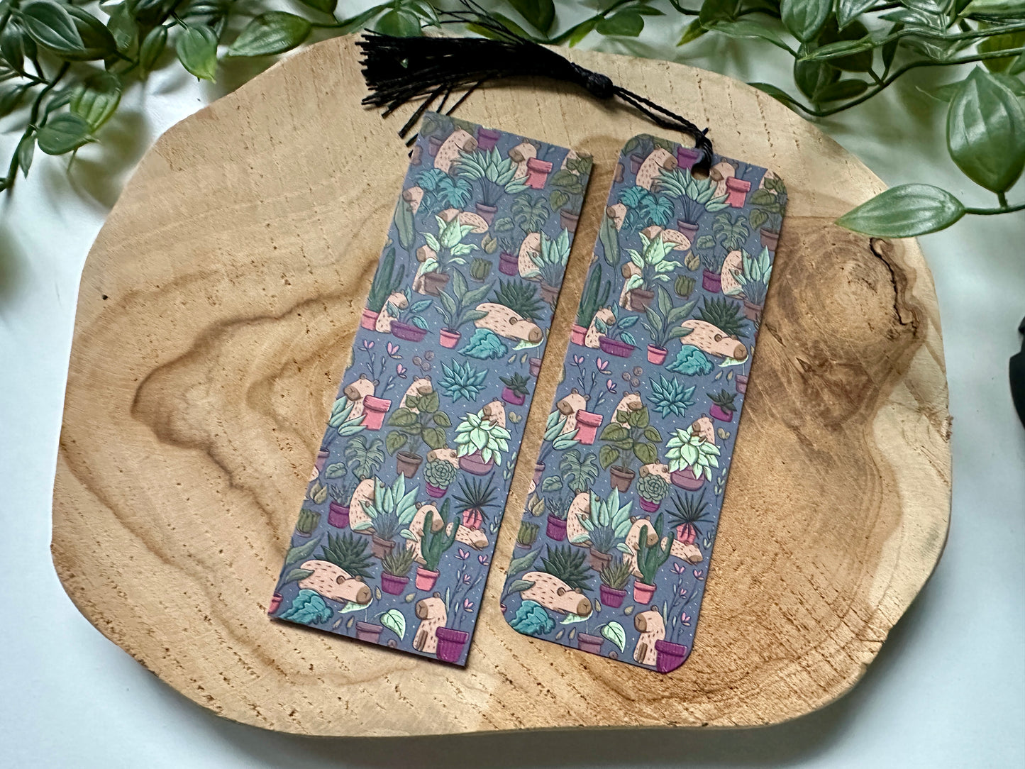 Capybara & Plants Bookmark