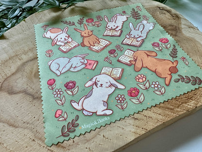 Bunny Reading Party Cleaning Cloth