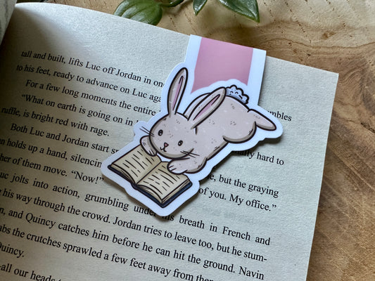 Reading Bunny Magnetic Bookmark