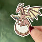 Autocollant Dragon rose Die Cut