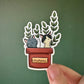 Autocollant Plantes à chat Die Cut