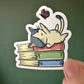 Autocollant Chat avec papillon Die Cut