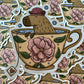 Capybara Tea Die Cut Sticker