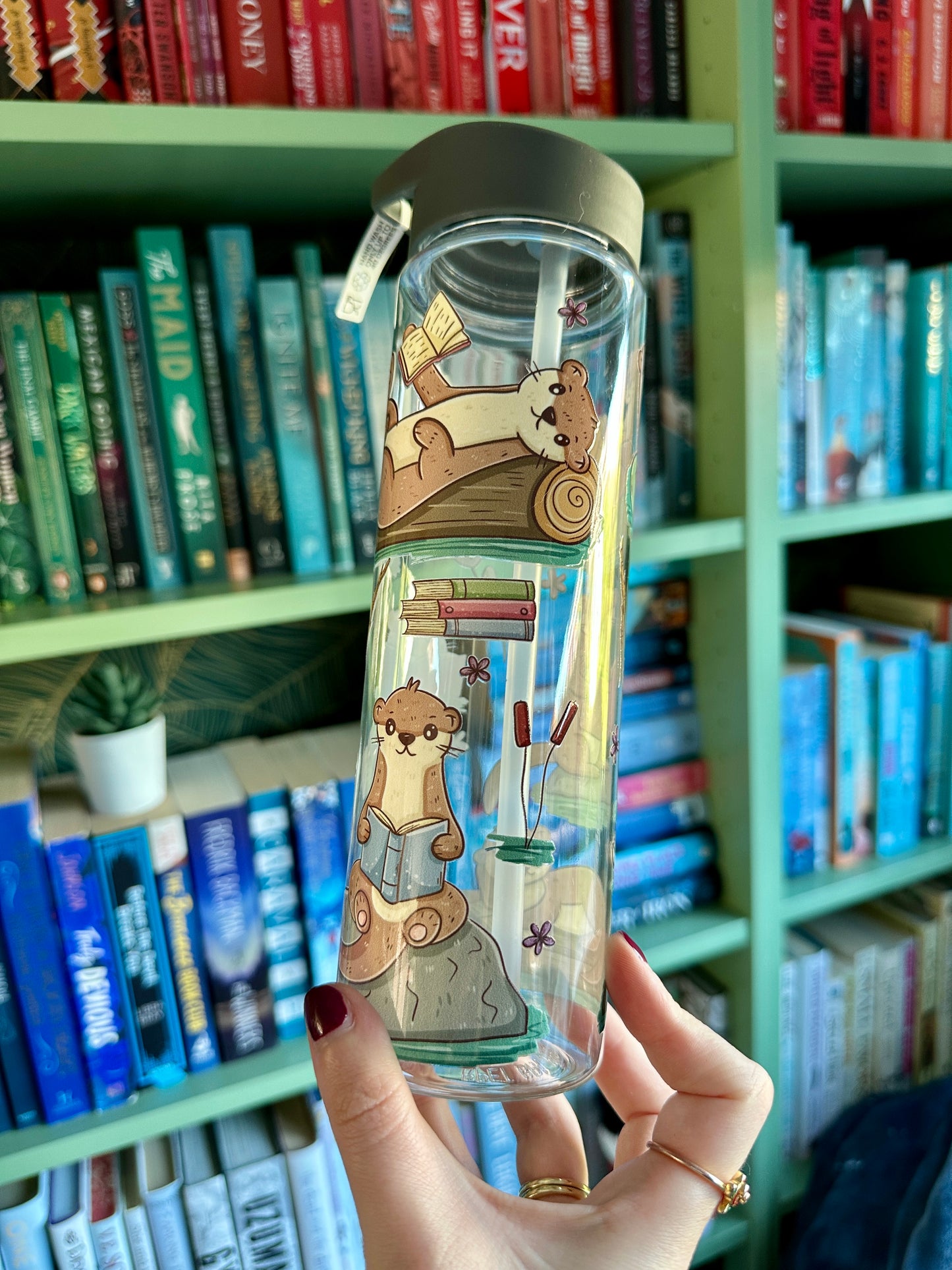 Lesenden Otter Wasserflasche