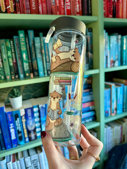 Lesenden Otter Wasserflasche