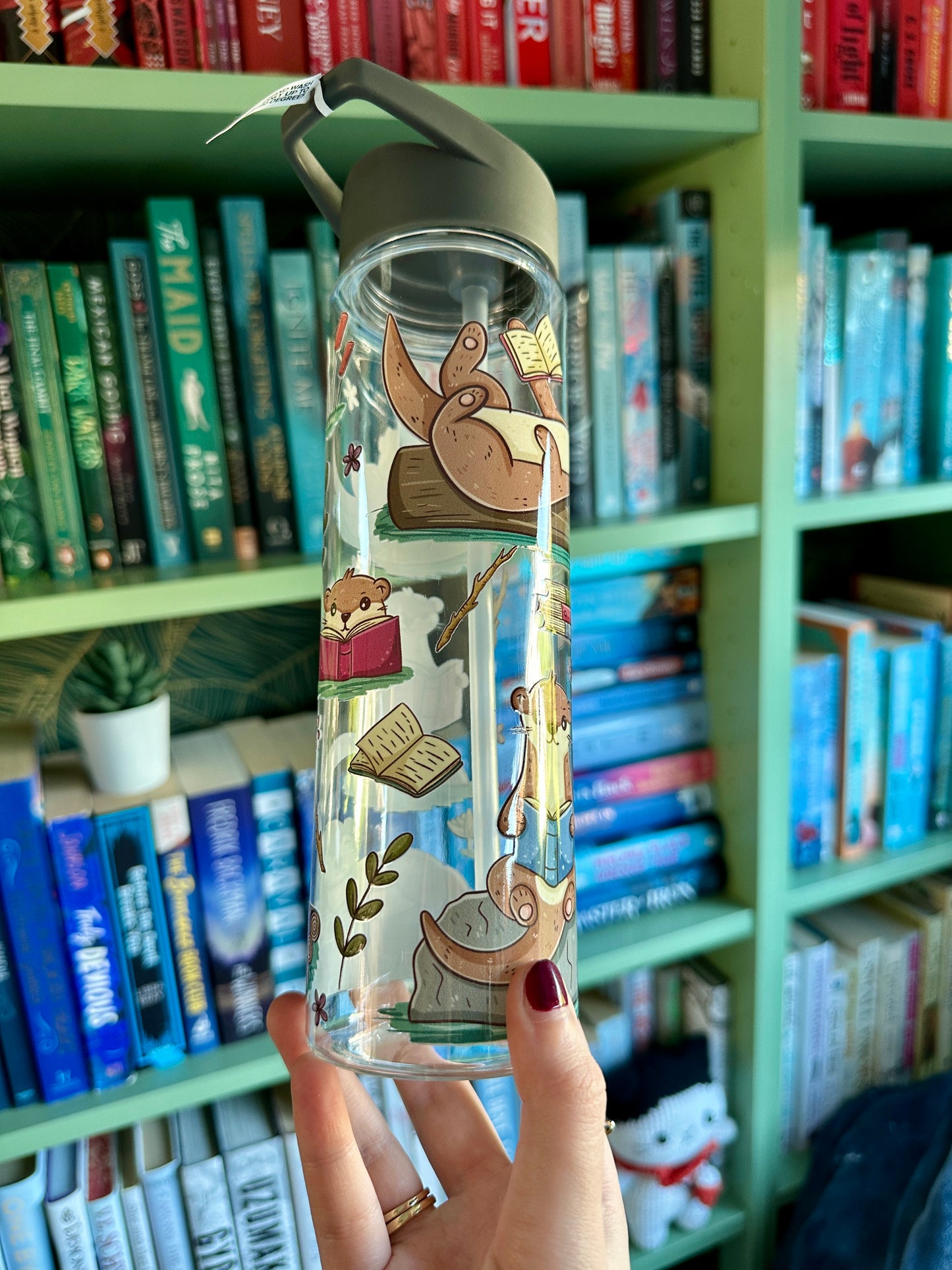 Lesenden Otter Wasserflasche