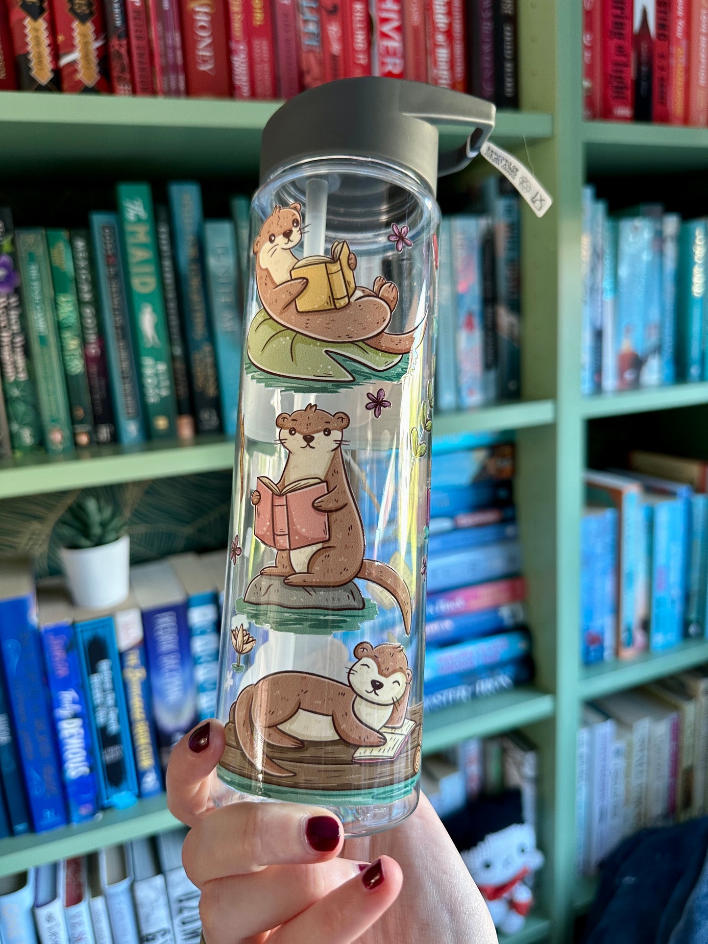 Lesenden Otter Wasserflasche