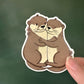 Autocollant Câlins de loutre Die Cut