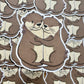 Autocollant Câlins de loutre Die Cut