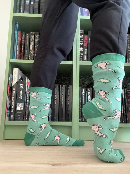 Axolotl & Book Socken