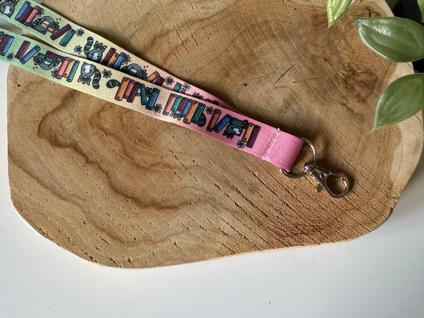 Raccoon Library Lanyard