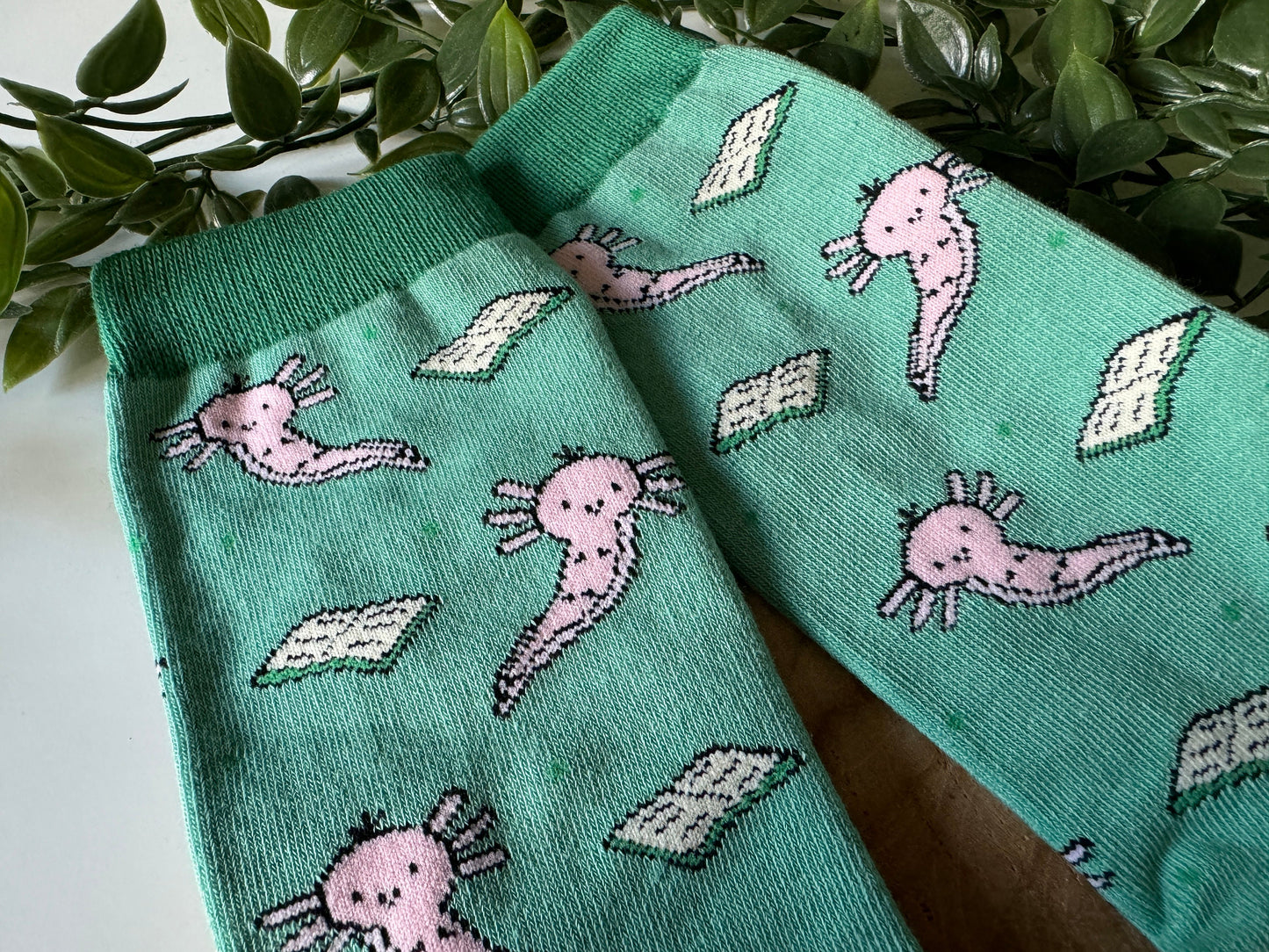 Axolotl & Book Socks