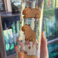 Capybara and Tiny Duck Wasserflasche