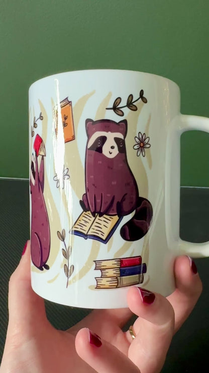 Reading Raccoons Tasse