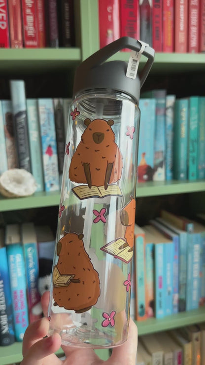 Capybara & Books Wasserflasche