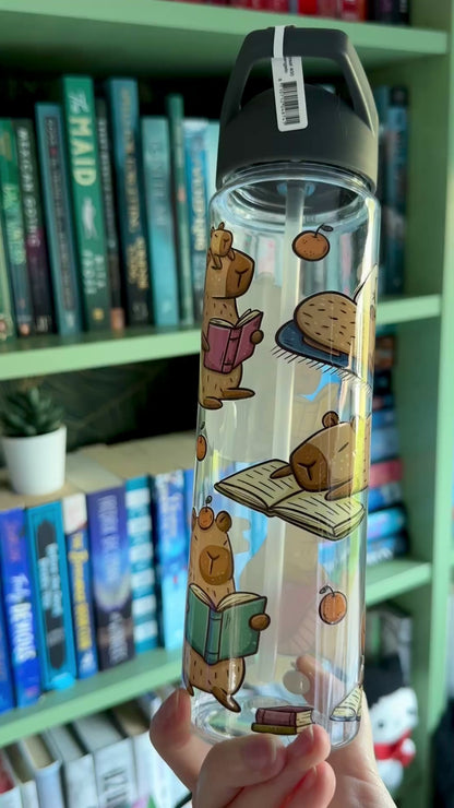 Reading Capybaras Water Bottle