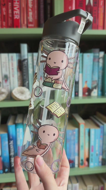 Axolotls & Books Wasserflasche