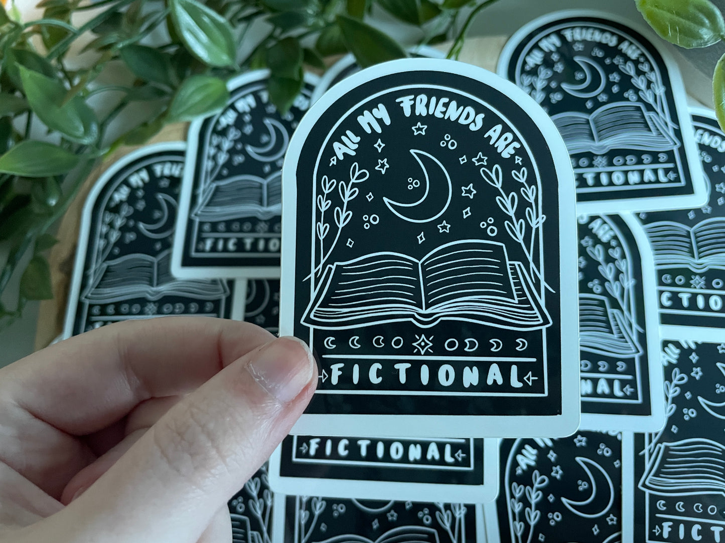 All My Friends Are Fictional Die Cut Sticker