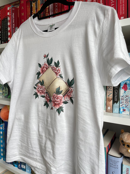 Peonies & Book T-Shirt