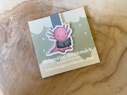 Axolotl Reading Magnetic Bookmark