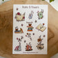 Books & Flowers Sticker Sheet