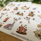 Books & Flowers Sticker Sheet
