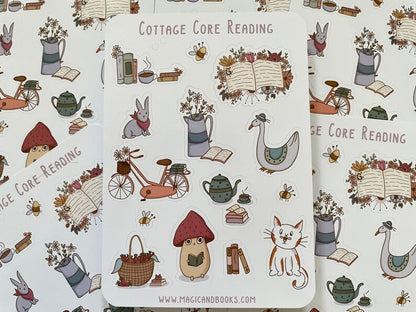 Cottage Core Reading Sticker Sheet