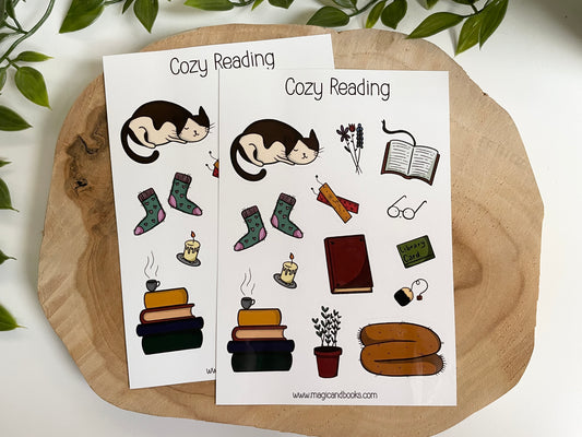 Cozy Reading Stickervel